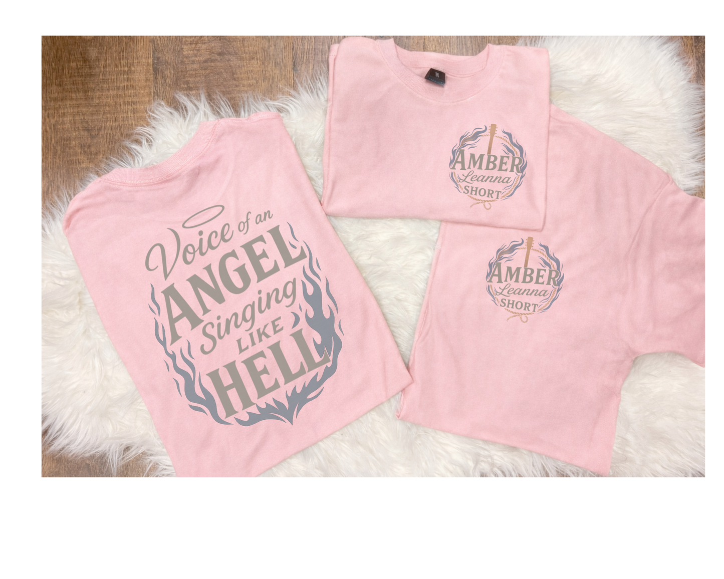 Amber Short Music- Pink T-Shirt