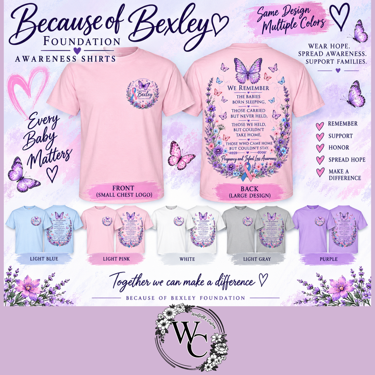 Because of Bexley Foundation- Short Sleeve T- Shirt