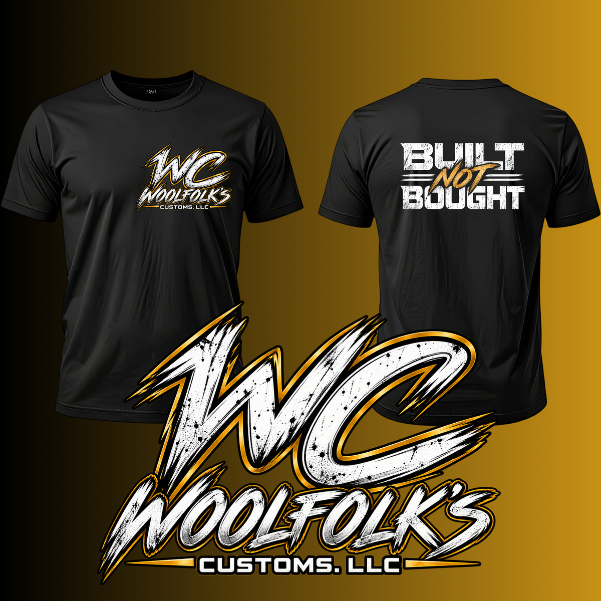 Woolfolk’s Customs – Built Not Bought Tee