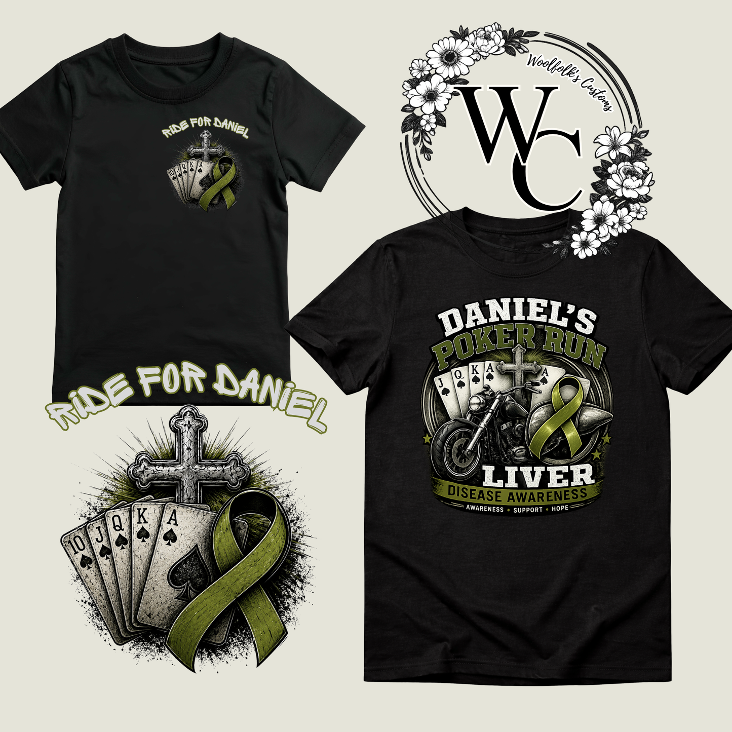 Ride For A Cause: Daniel's Poker Run - T Shirt