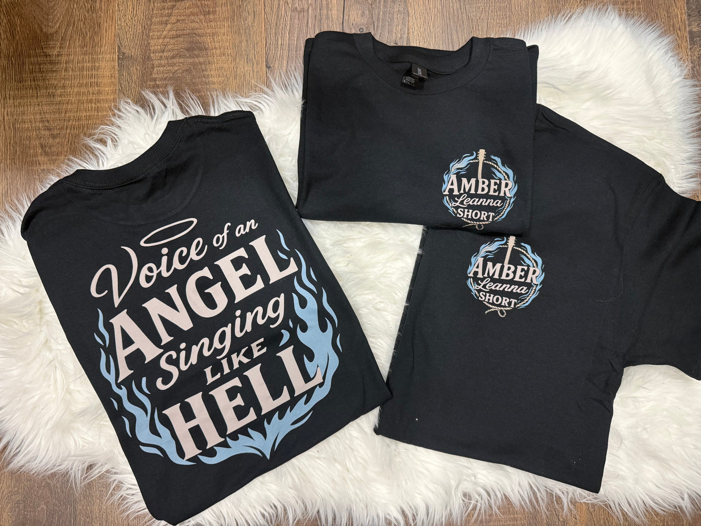 Amber Short Music- Black T-Shirt