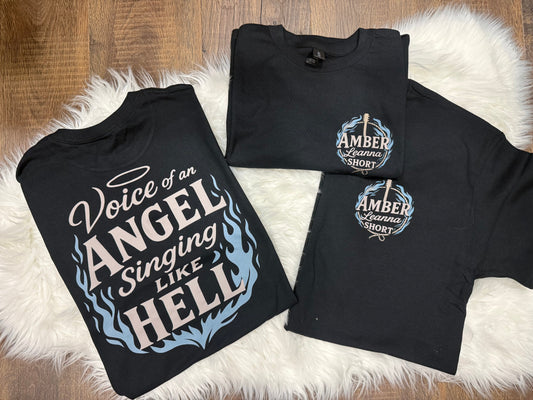 Amber Short Music- Black T-Shirt