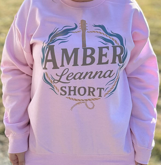 Amber Short Music- Pink Crewneck